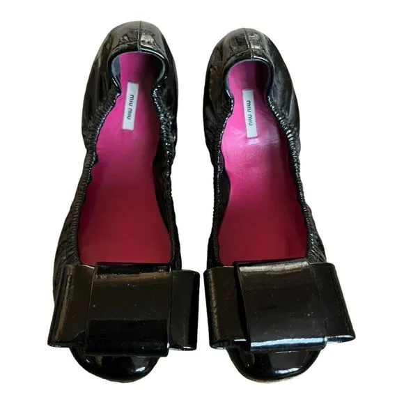 Miu miu Patent leather flats