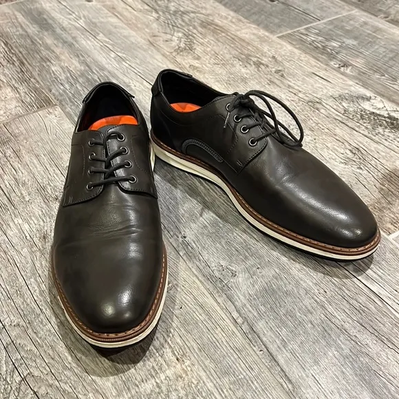 Mix No. 6 Bache Charcoal / Black Men’s Oxford Dress Shoes 12
