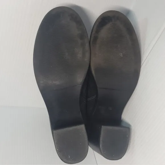 Miz Mooz Jordy Leather Heeled Boots Black Women's Size EU 39