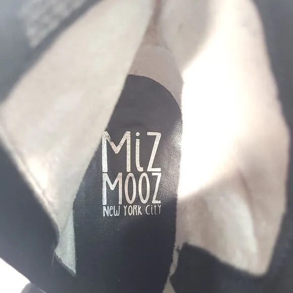 Miz Mooz Jordy Leather Heeled Boots Black Women's Size EU 39