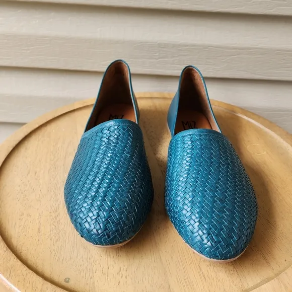 Miz Mooz leather woven flats Kris Marine size 41