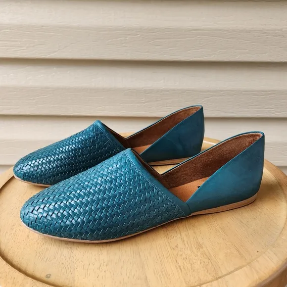 Miz Mooz leather woven flats Kris Marine size 41