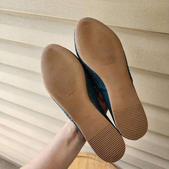 Miz Mooz leather woven flats Kris Marine size 41
