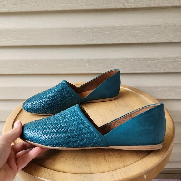 Miz Mooz leather woven flats Kris Marine size 41