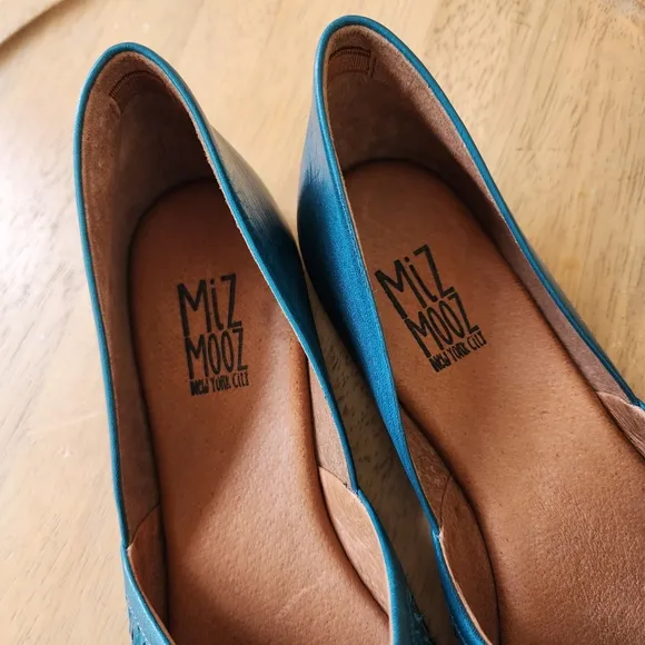 Miz Mooz leather woven flats Kris Marine size 41
