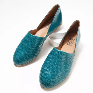 Miz Mooz leather woven flats Kris Marine size 41