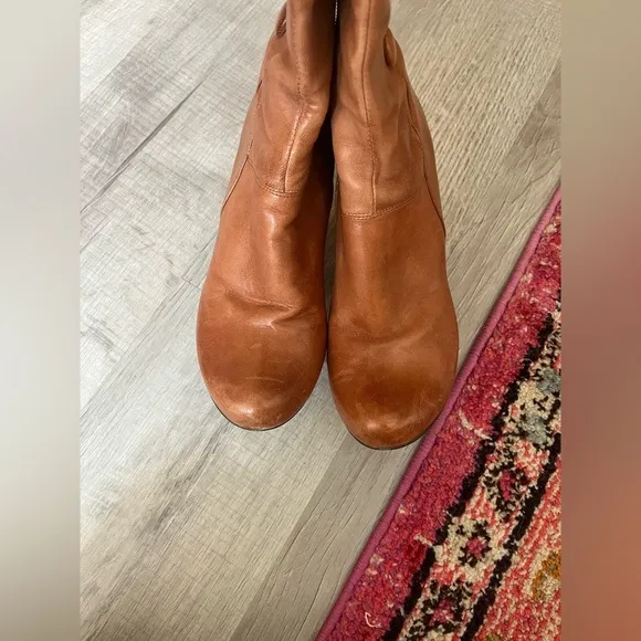 Miz Mooz Sable Leather Tall Heeled Boots - Women's Size 7.5