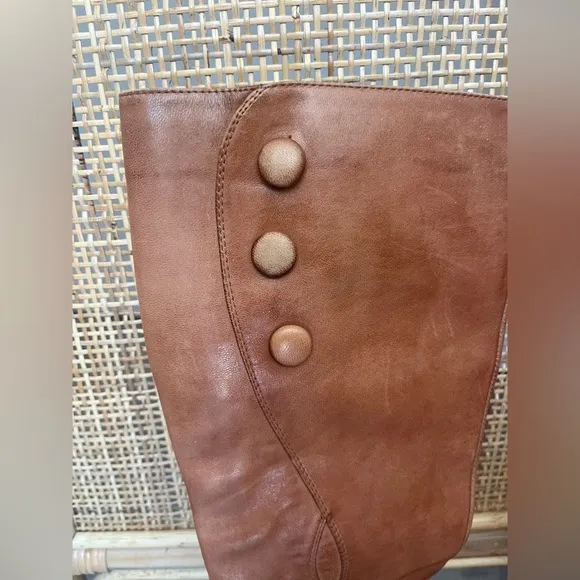 Miz Mooz Sable Leather Tall Heeled Boots - Women's Size 7.5