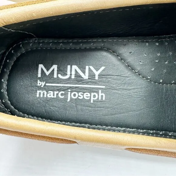 MJNY Marc Joseph Tan Plain Slip-On Driving Moccasin Sz 10