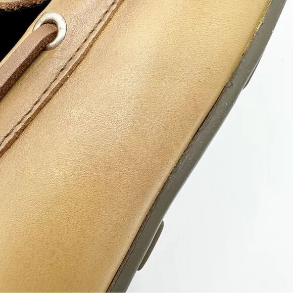 MJNY Marc Joseph Tan Plain Slip-On Driving Moccasin Sz 10