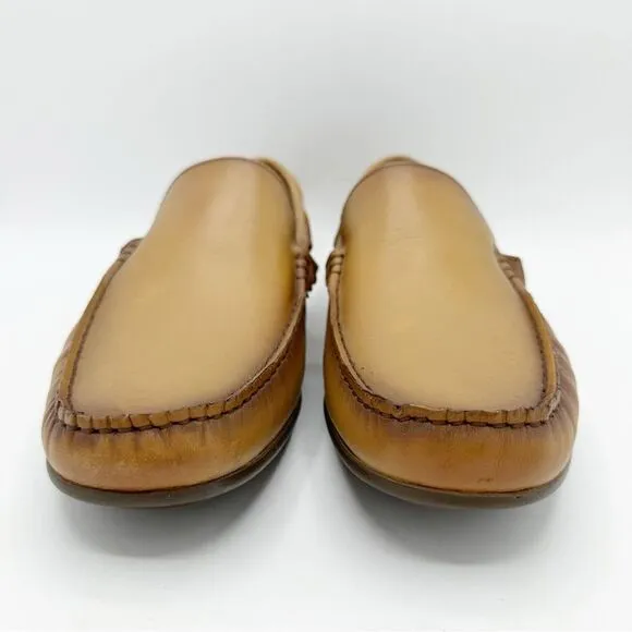 MJNY Marc Joseph Tan Plain Slip-On Driving Moccasin Sz 10