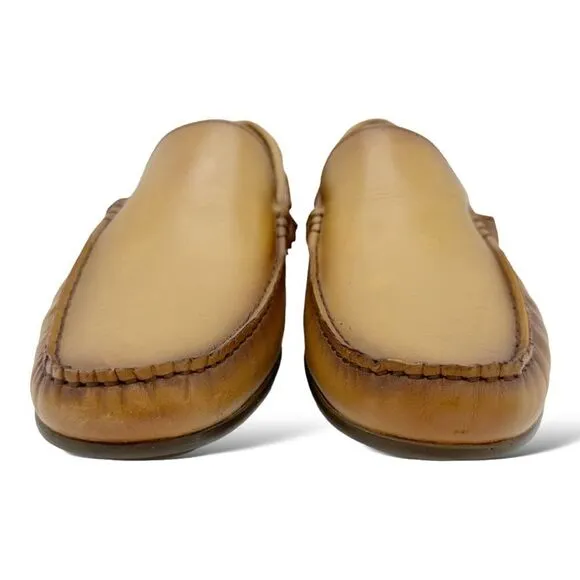 MJNY Marc Joseph Tan Plain Slip-On Driving Moccasin Sz 10