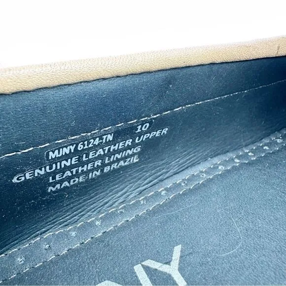 MJNY Marc Joseph Tan Plain Slip-On Driving Moccasin Sz 10