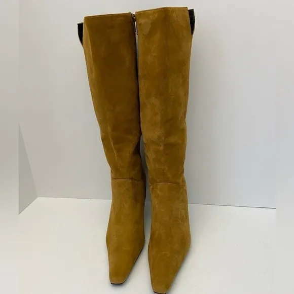 Moda Spana mustard yellow women’s 3” inch heeled boots size 6M.