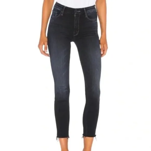 MOTHER Denim High Waisted The Looker Ankle Fray in Last Call Size 26