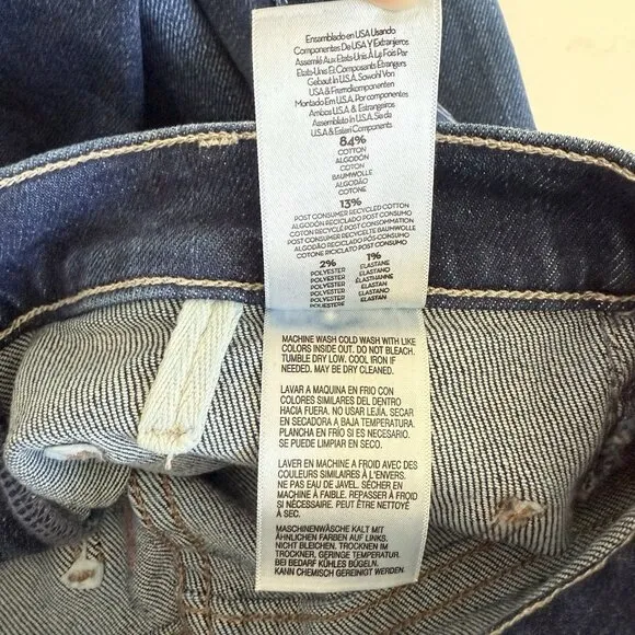 Mother Patch Pocket Rambler Zip Sneak Jeans Womens 24 Blue Straight Wide Leg NWT