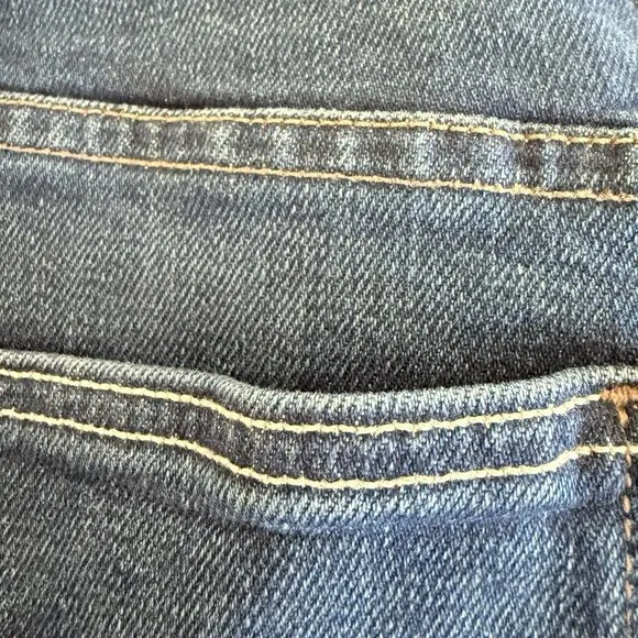 Mother Patch Pocket Rambler Zip Sneak Jeans Womens 24 Blue Straight Wide Leg NWT