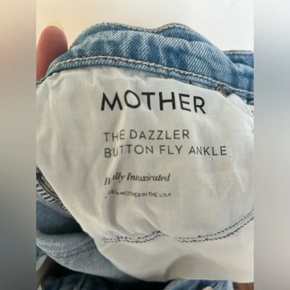 MOTHER Superior The Dazzler Button Fly Ankle in Really Intoxicated Light Blue XS