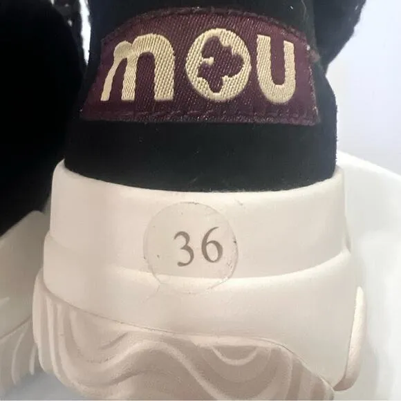 Mou Free People Training Day Suede Chunky Sneaker Moccasin Booties SZ 36 6.5