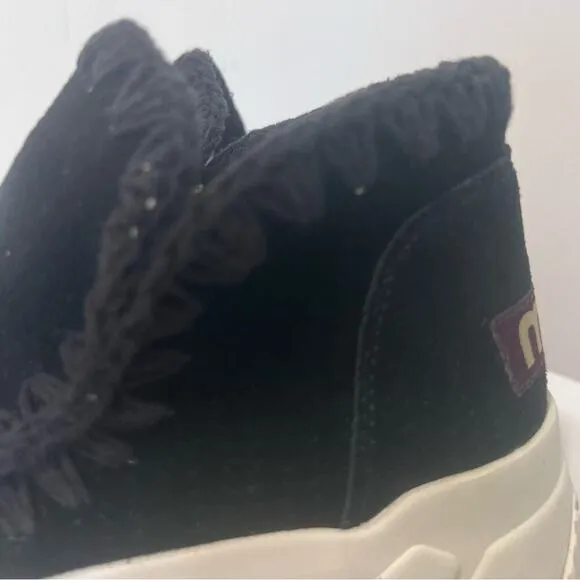 Mou Free People Training Day Suede Chunky Sneaker Moccasin Booties SZ 36 6.5
