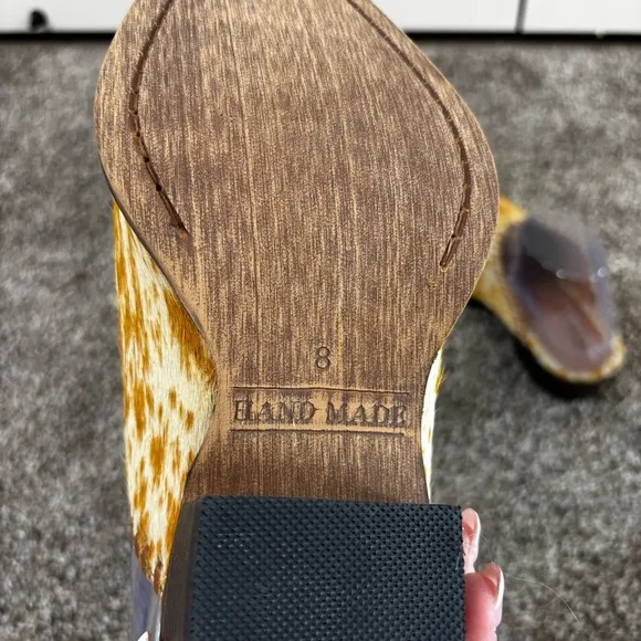 Myra ORANGE WESTERN HAND-TOOLED MULES SIZE 8 NEW IN BAG