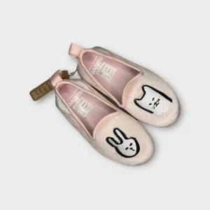 Native Malibu Velvet Pink Cat &amp; Bunny Textured Shoes