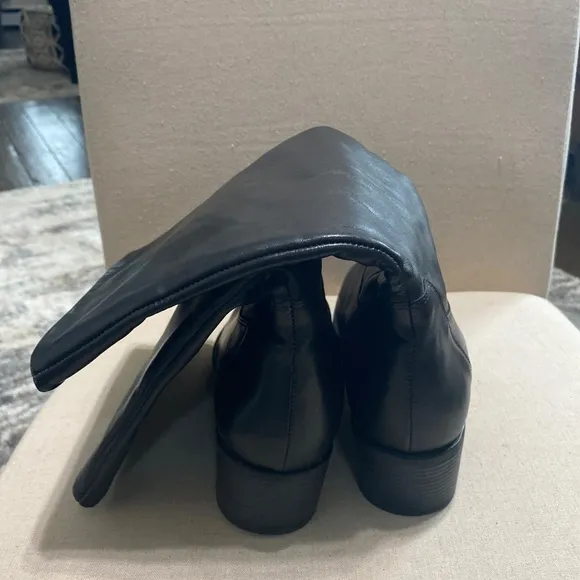 NATURALIZER Leather Black Tall womens boots 9 13” fit 4u system 9m