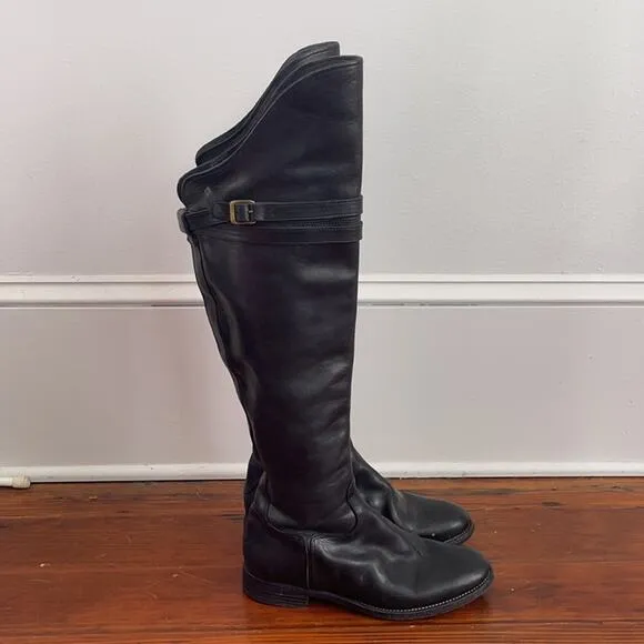 N.d.c Gerda hand crafter leather flat over the knee boots sz 38