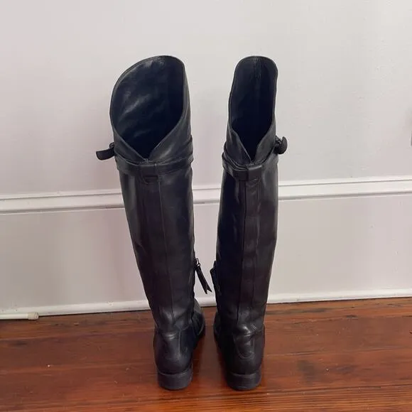 N.d.c Gerda hand crafter leather flat over the knee boots sz 38