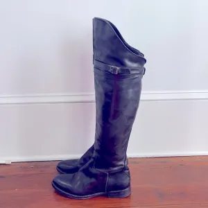 N.d.c Gerda hand crafter leather flat over the knee boots sz 38