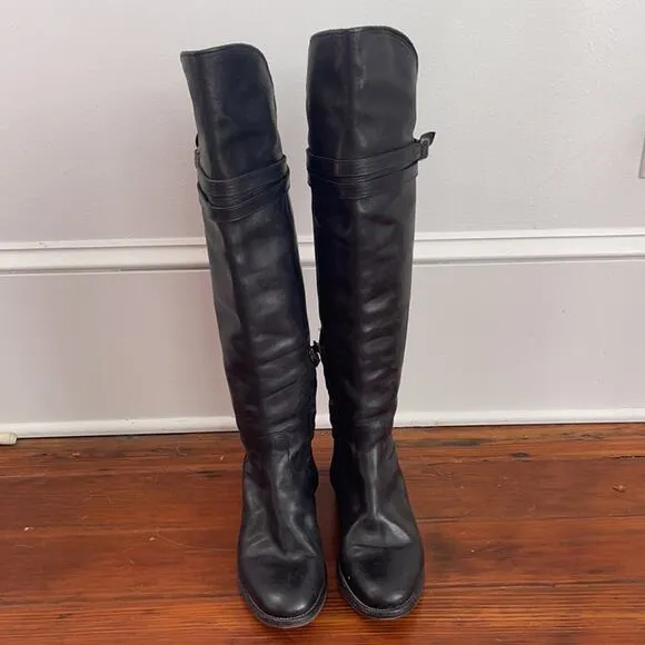 N.d.c Gerda hand crafter leather flat over the knee boots sz 38