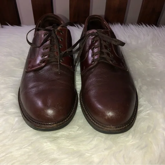 NEIL M Wynne Mens Genuine Leather Cognac Brown Oxford Lace Shoes 10.5 D