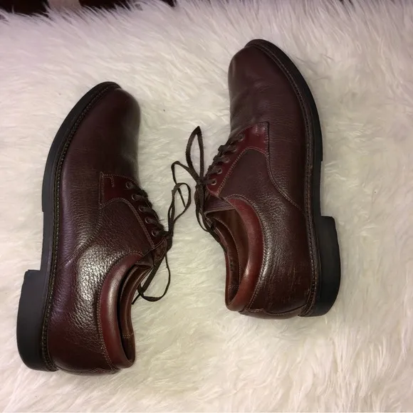 NEIL M Wynne Mens Genuine Leather Cognac Brown Oxford Lace Shoes 10.5 D