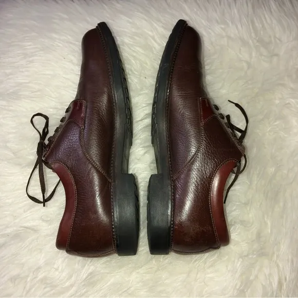 NEIL M Wynne Mens Genuine Leather Cognac Brown Oxford Lace Shoes 10.5 D
