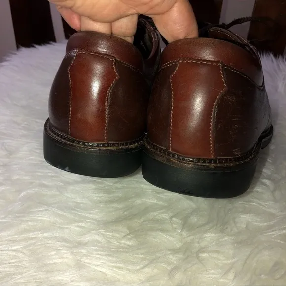 NEIL M Wynne Mens Genuine Leather Cognac Brown Oxford Lace Shoes 10.5 D