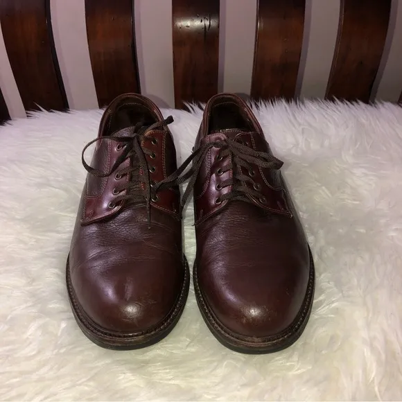 NEIL M Wynne Mens Genuine Leather Cognac Brown Oxford Lace Shoes 10.5 D