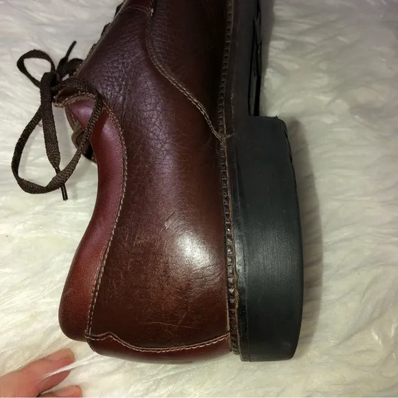 NEIL M Wynne Mens Genuine Leather Cognac Brown Oxford Lace Shoes 10.5 D