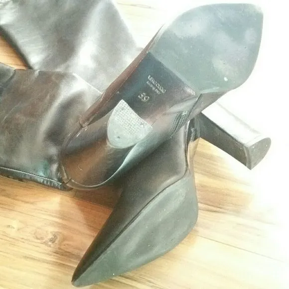 Net-A-Porter 8 Knee High Leather Boots Size 9
