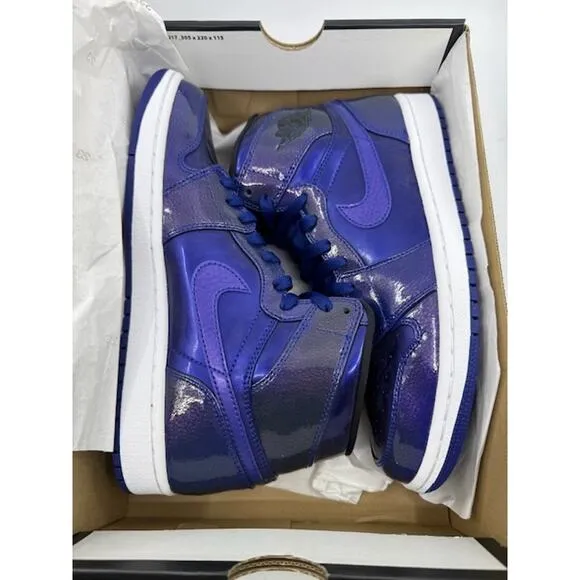 NEW Air Jordan 1 Retro High Basketball Shoes 332550-420 Deep Royal Mens Size 8