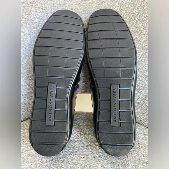 NEW Anthony Veer Cleveland Leather Driver Slip On Loafer Shoes Black Size 13