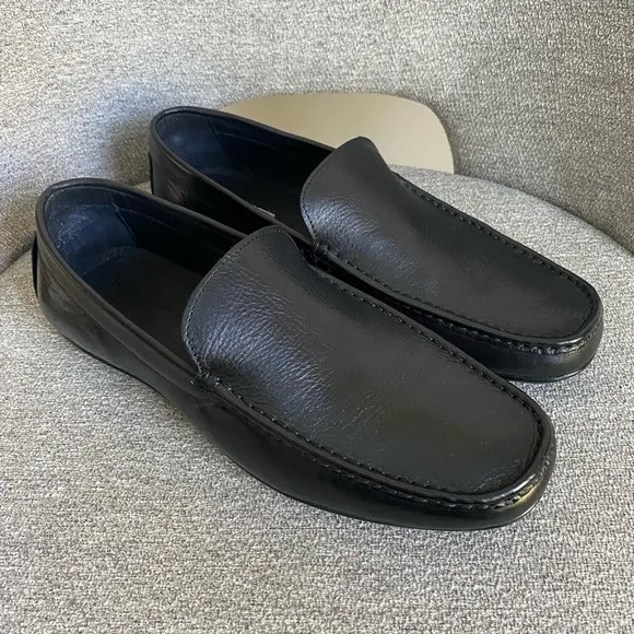 NEW Anthony Veer Cleveland Leather Driver Slip On Loafer Shoes Black Size 13