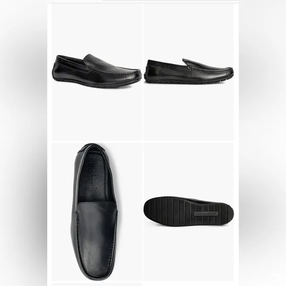NEW Anthony Veer Cleveland Leather Driver Slip On Loafer Shoes Black Size 13
