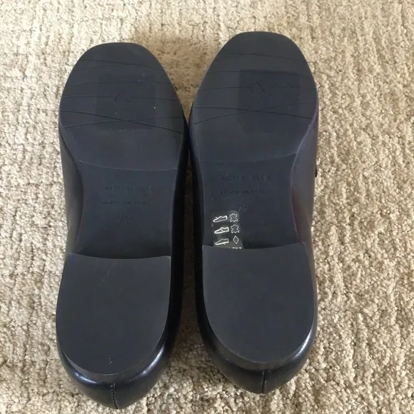 NEW Aquatalia Black Ronda Chain Loafer Flats, Size 7.5