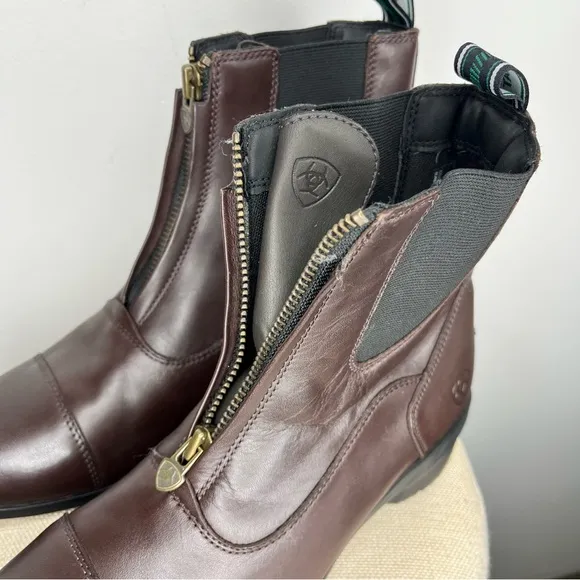 NEW Ariat Size 9D (Medium) Heritage IV Zip Paddock Boot Brown Leather
