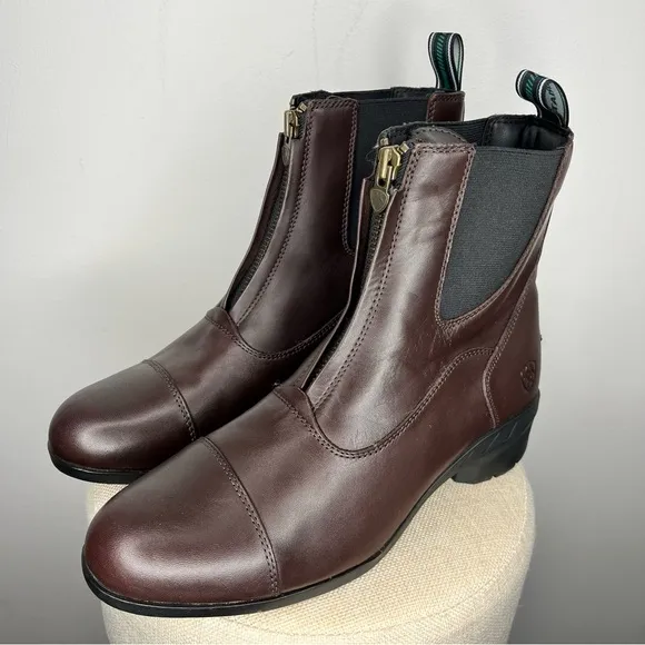 NEW Ariat Size 9D (Medium) Heritage IV Zip Paddock Boot Brown Leather