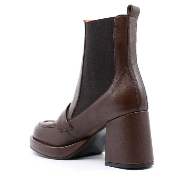 NEW ATELIERS dalton heeled boot in brown