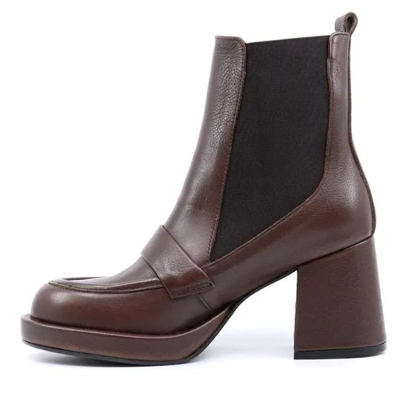 NEW ATELIERS dalton heeled boot in brown
