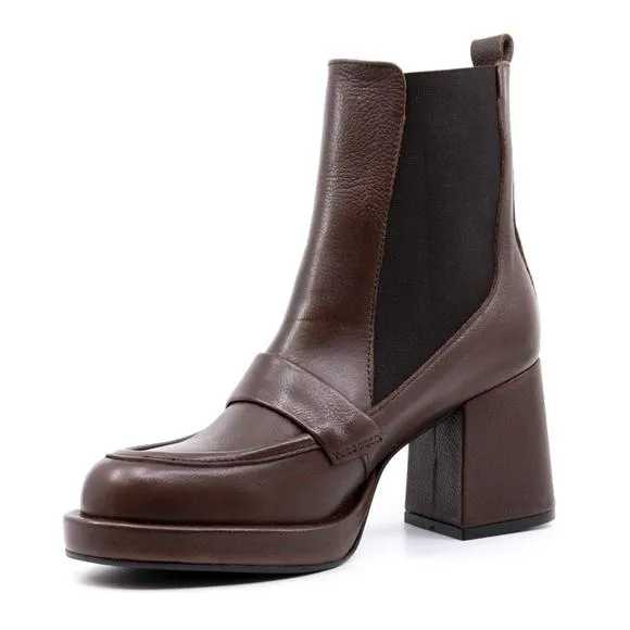 NEW ATELIERS dalton heeled boot in brown