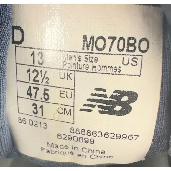 New Balance Men 13 D Blue Running Shoes MO70BO 70V1 Sup Trail Sneakers
