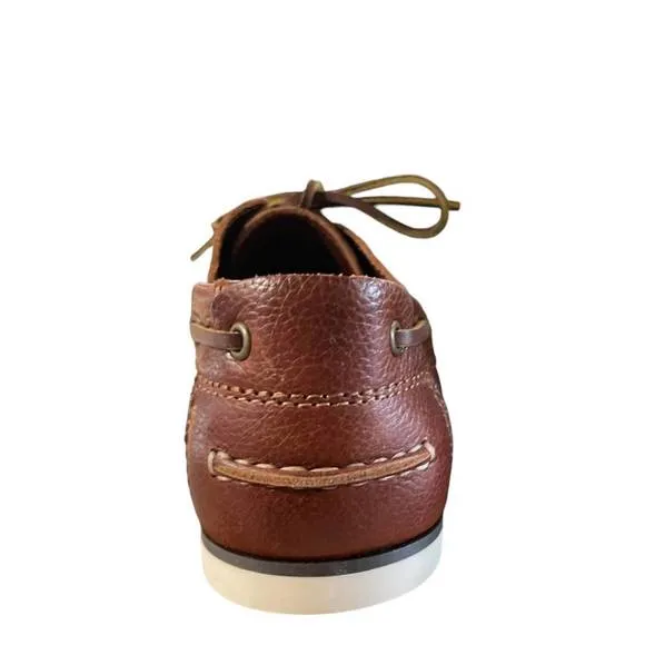 NEW BARBOUR men's capstan boat shoe in cognac